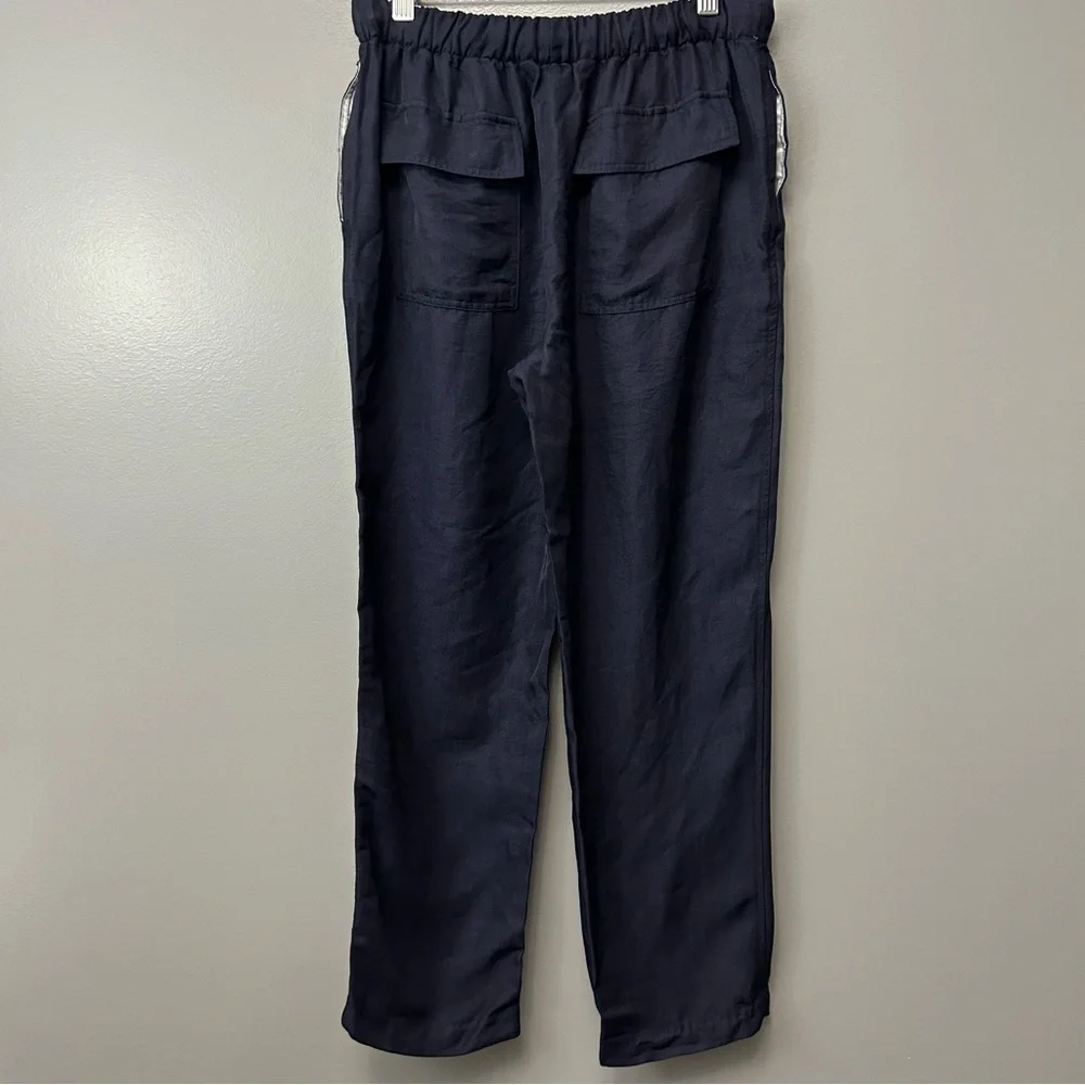 Zara Navy Linen/Viscose Blend Pants Size Small - Picture 3 of 5